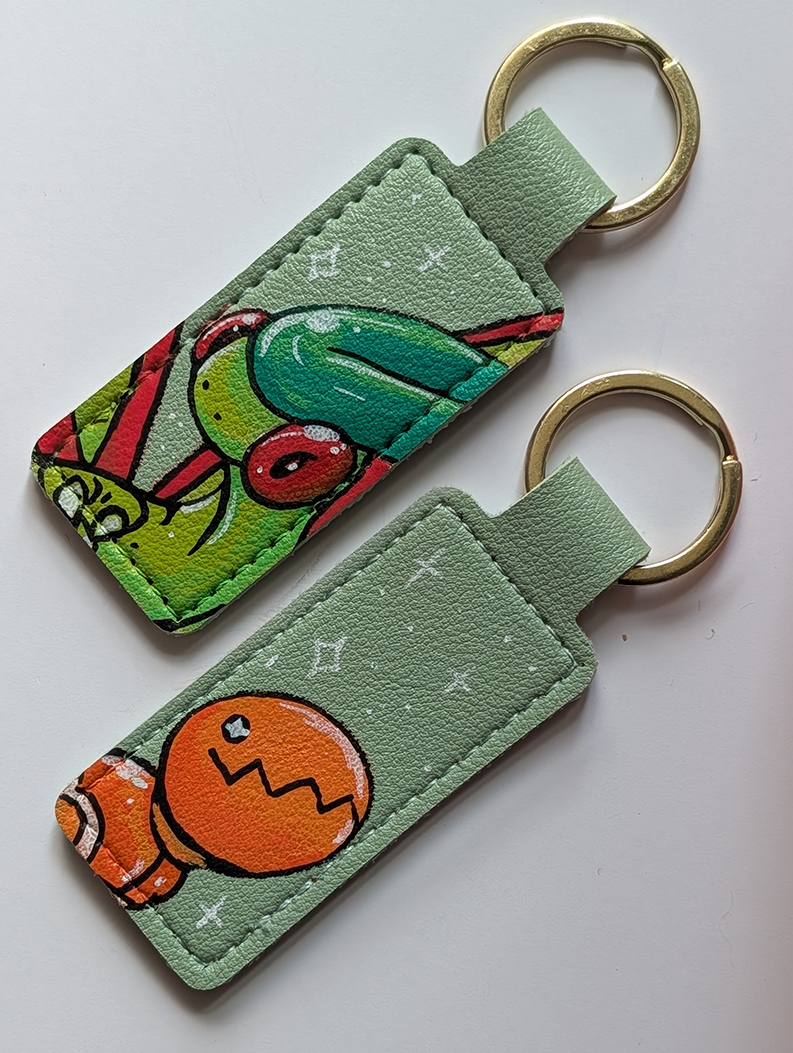 Premade Hand Painted Keyrings