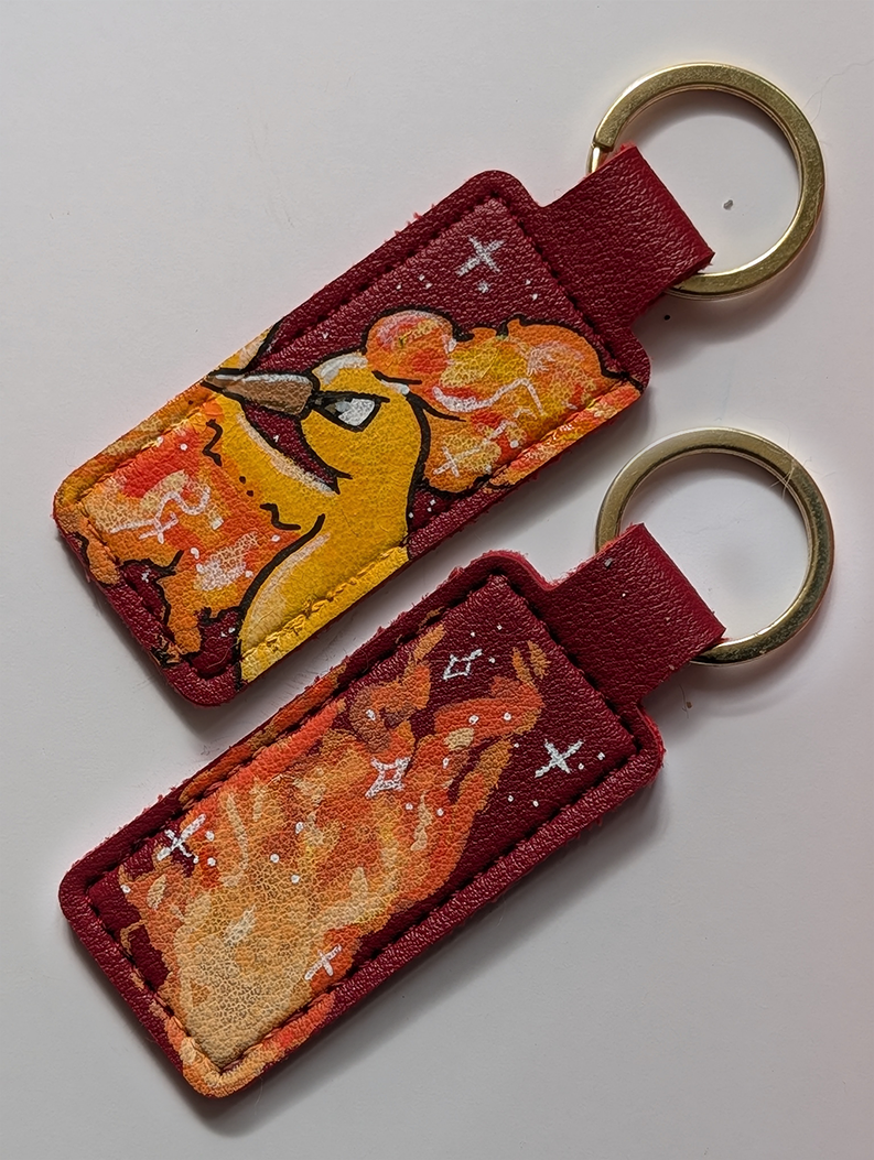 Premade Hand Painted Keyrings