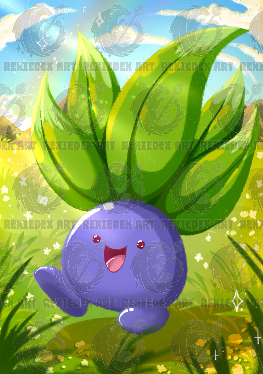 Gleeful Oddish A5 Print