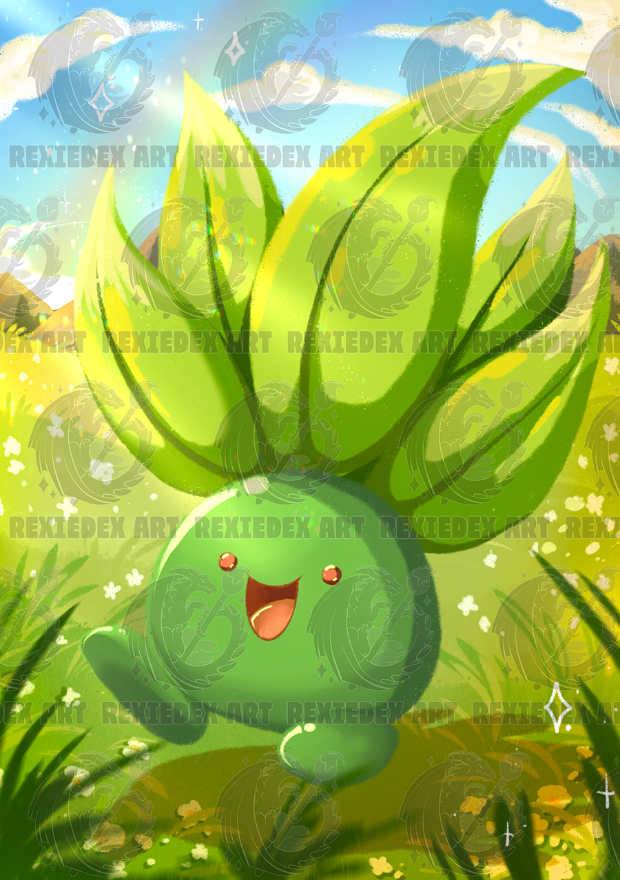 Gleeful Oddish A5 Print