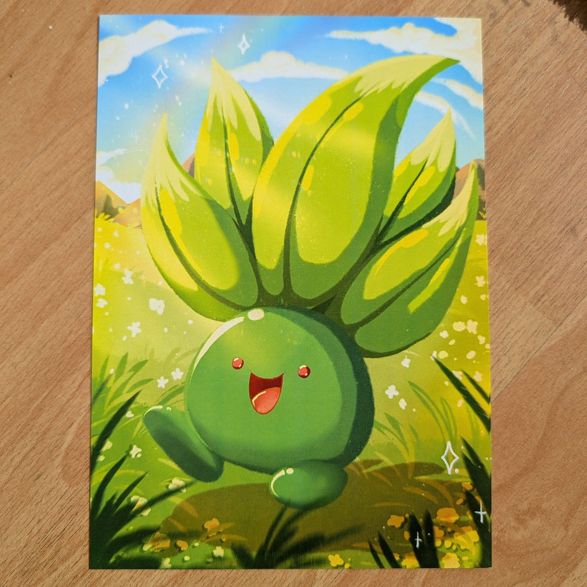Gleeful Oddish A5 Print