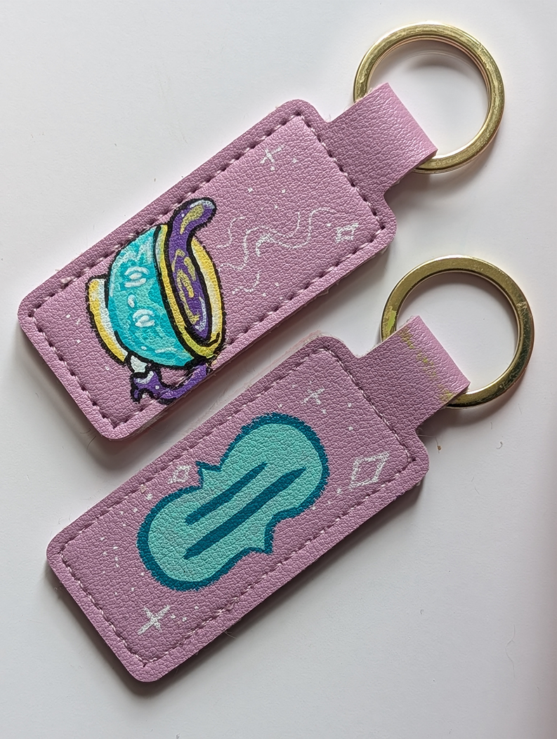Premade Hand Painted Keyrings
