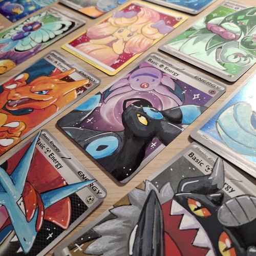 Custom Hand Painted Energy Cards